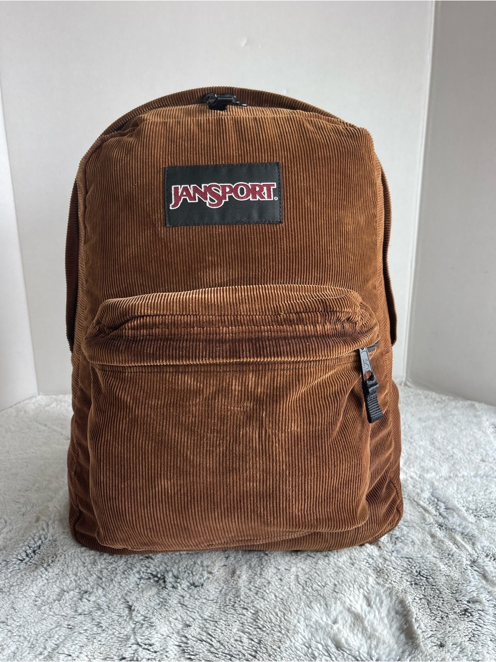Jansport Brown Corduroy Backpack - Classic Campus Pack Vintage Back pack